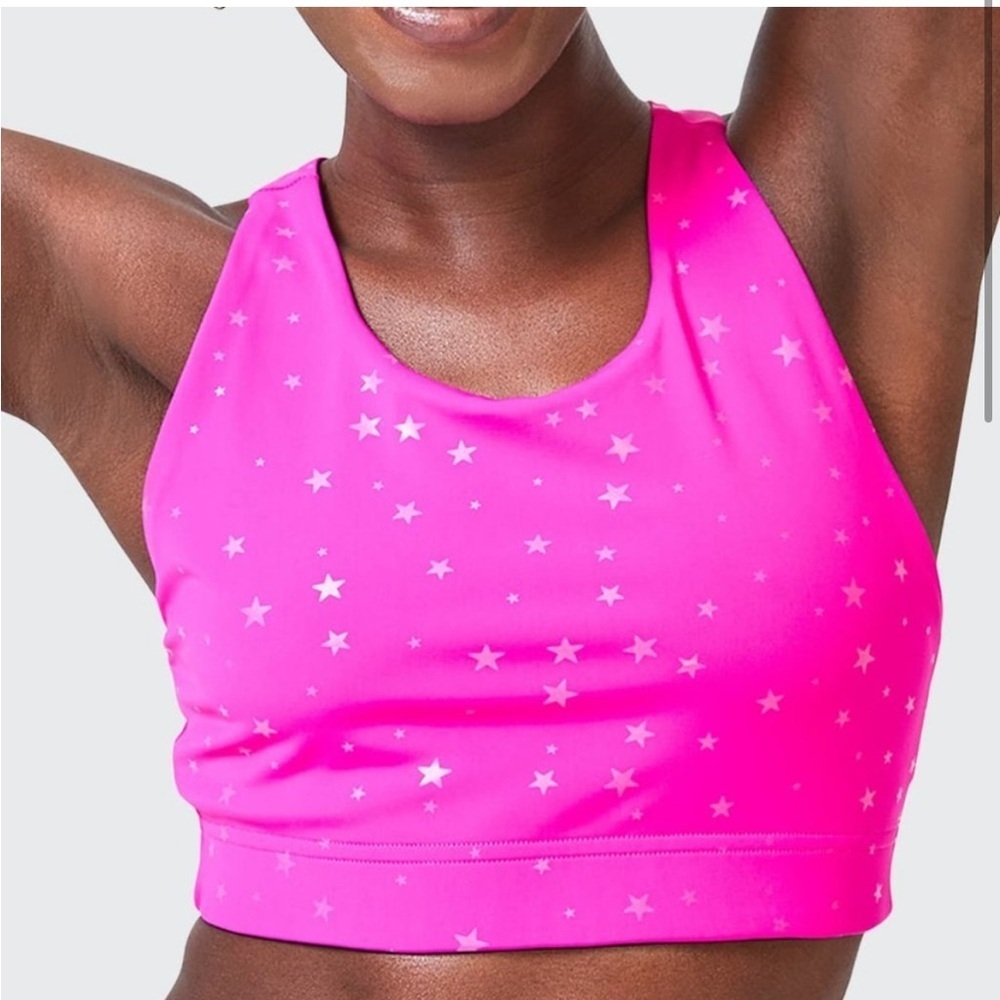 Terez star uplift Barbie pink sports bra